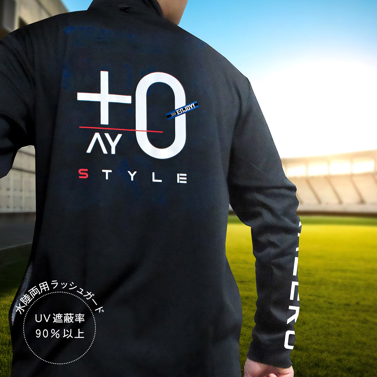 +0AY STYLE  BACK PRINT ZIP UP HOODIE