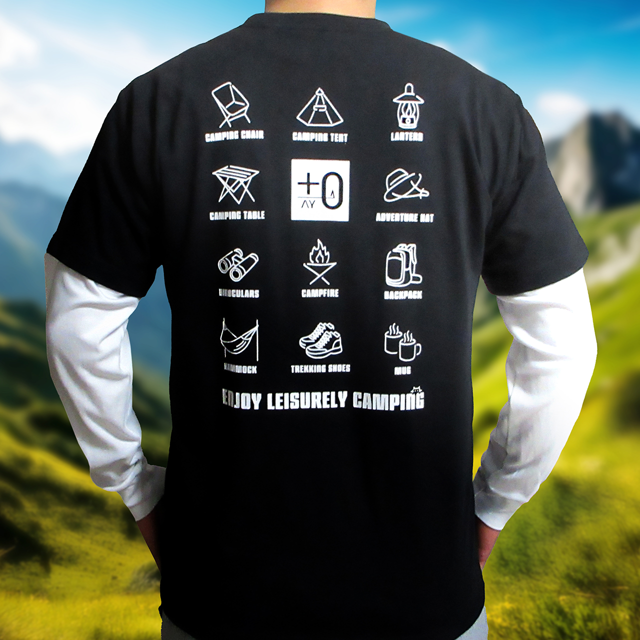 CAMPING GOODS BACK PRINT T/C SHIRT