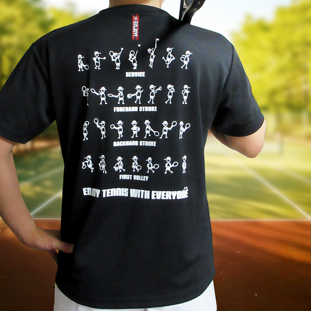 TENNIS SHOT BACK PRINT DRY SHIRT